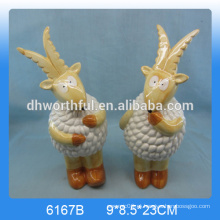2016 estátua cerâmica bonita da cabra, decoração cerâmica da cabra, figurine cerâmica da cabra